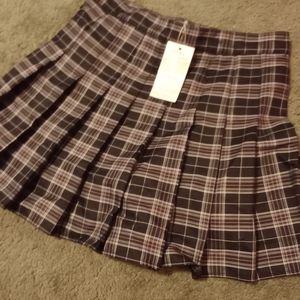 Plaid mini skirt